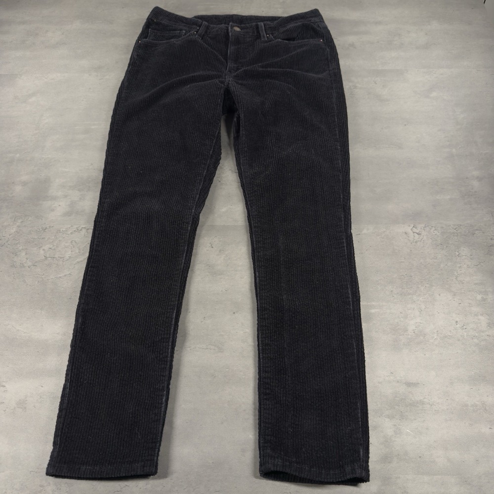 Levi's‎ Corduroy Pants Women 30x30 Black Straight Leg Slim Fit Mid Rise Work